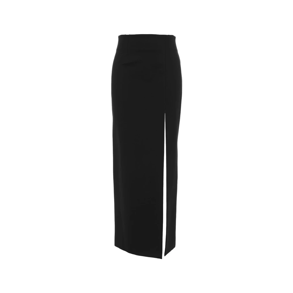 Gender Hoge Taille Maxi Rok met Zijsplit Black Dames