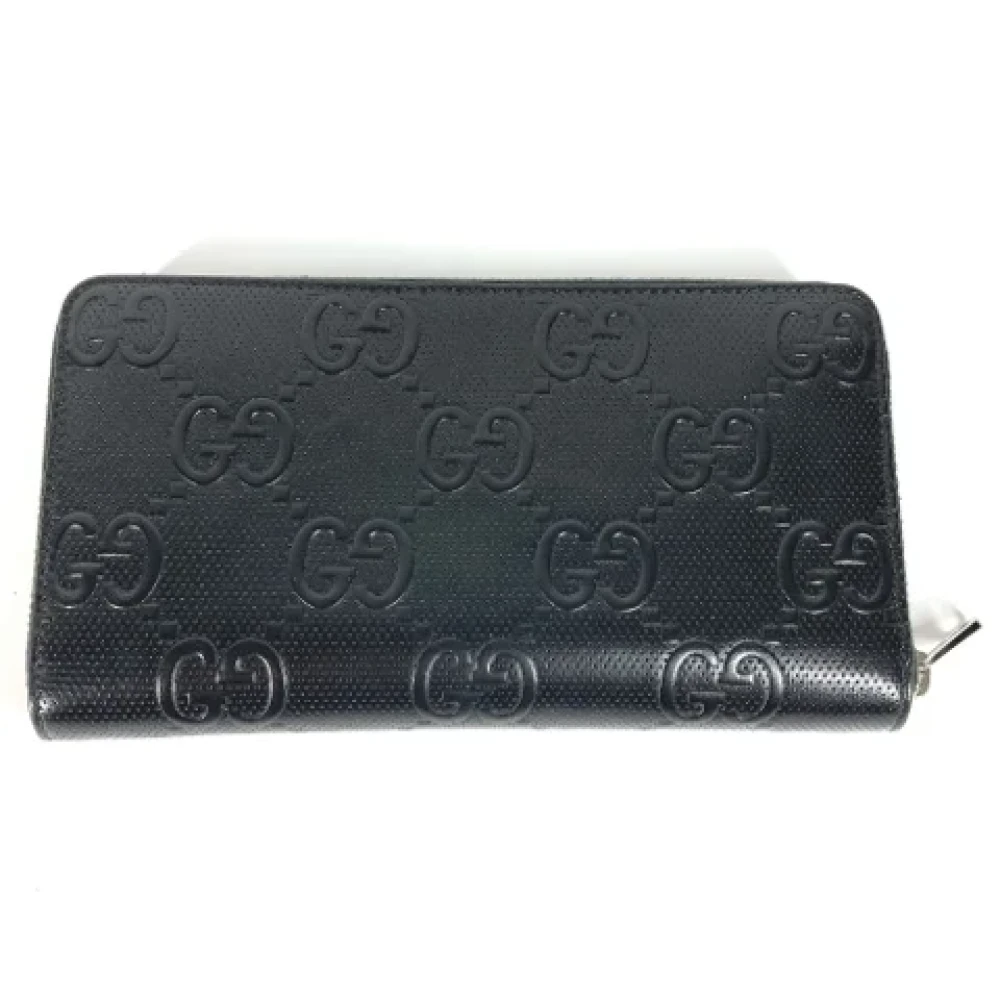 Gucci Vintage Pre-owned Leather wallets Black Heren