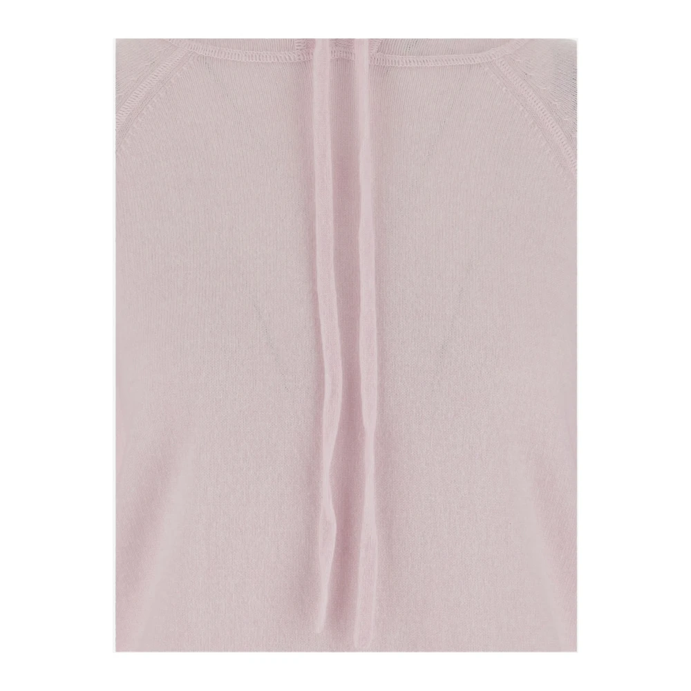 allude Wol-Kasjmier Trui met Trekkoord Capuchon Pink Dames