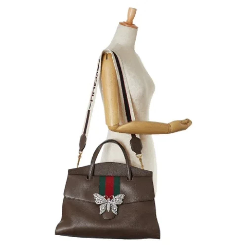 Gucci Vintage Pre-owned Leather shoulder-bags Brown Dames