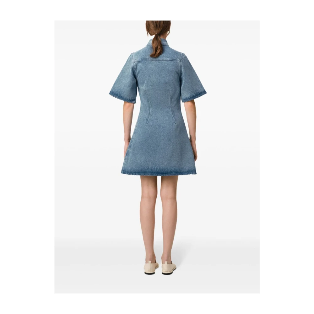 Ami Paris Blauwe Overhemdjurk voor Moderne Vrouwen Blue Dames