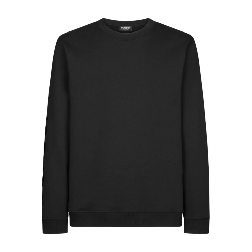 Dondup Zwarte Crew Neck Sweatshirt Black Heren