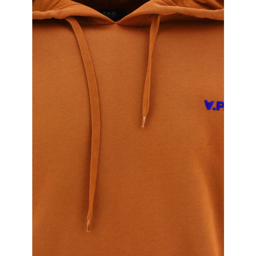 A.p.c. Katoenen hoodie in verschillende kleuren Brown Heren