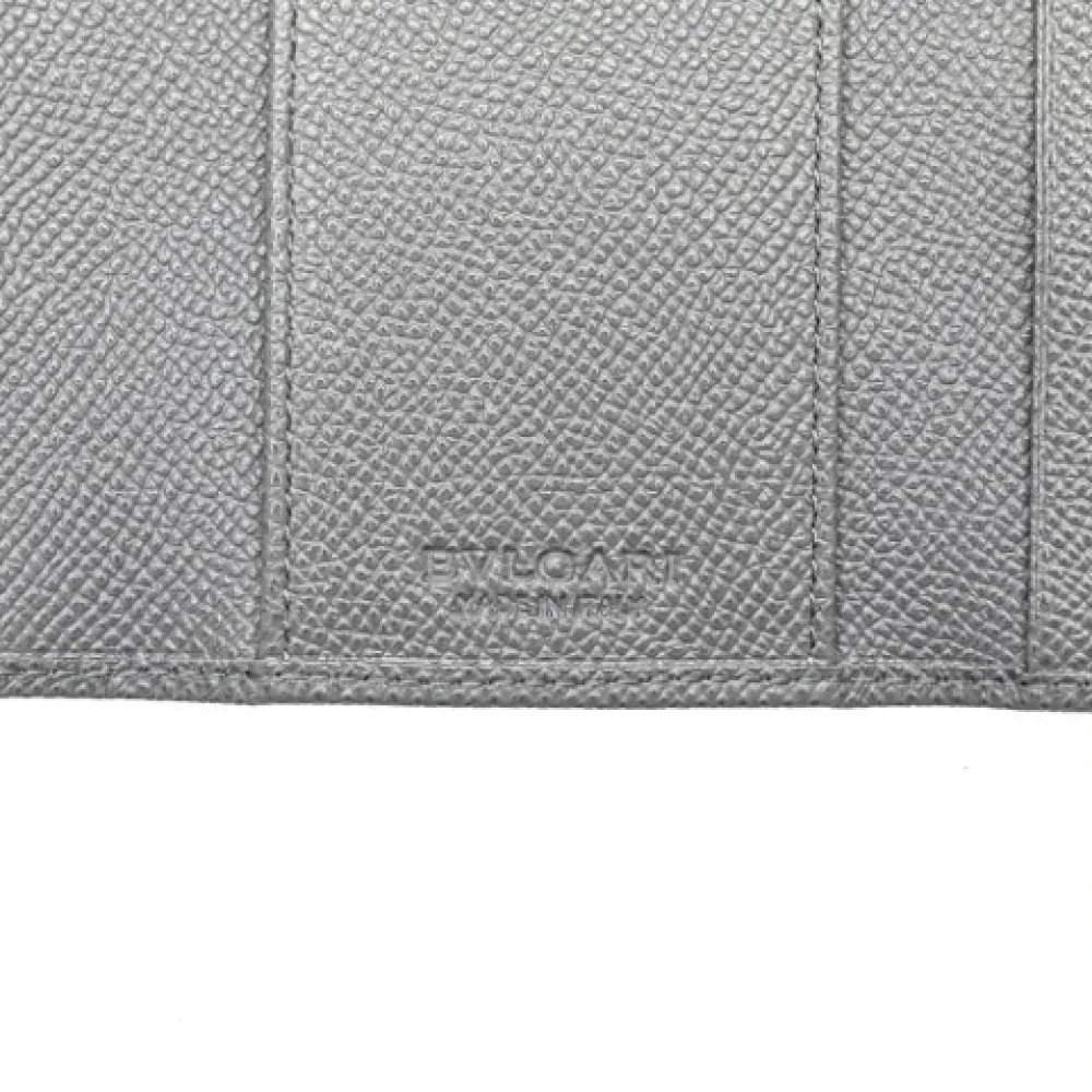 Bvlgari Vintage Pre-owned Leather wallets Gray Dames