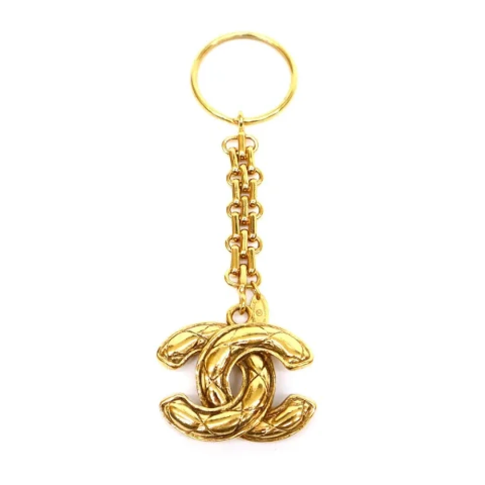 Chanel Vintage Pre-owned Metal key-holders Yellow Dames