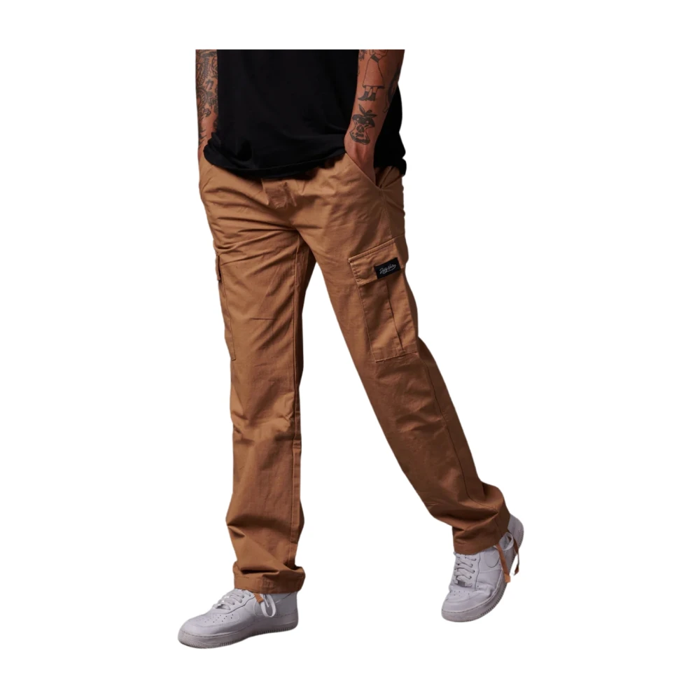 Dolly Noire Cargo Broek Beige Heren