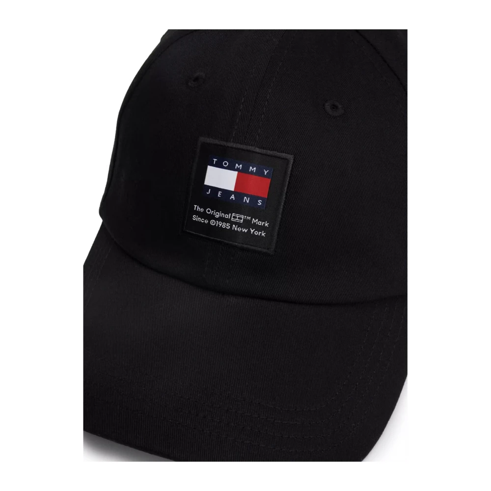 Tommy Hilfiger Katoenen Logo Patch Pet Zwart Black Heren
