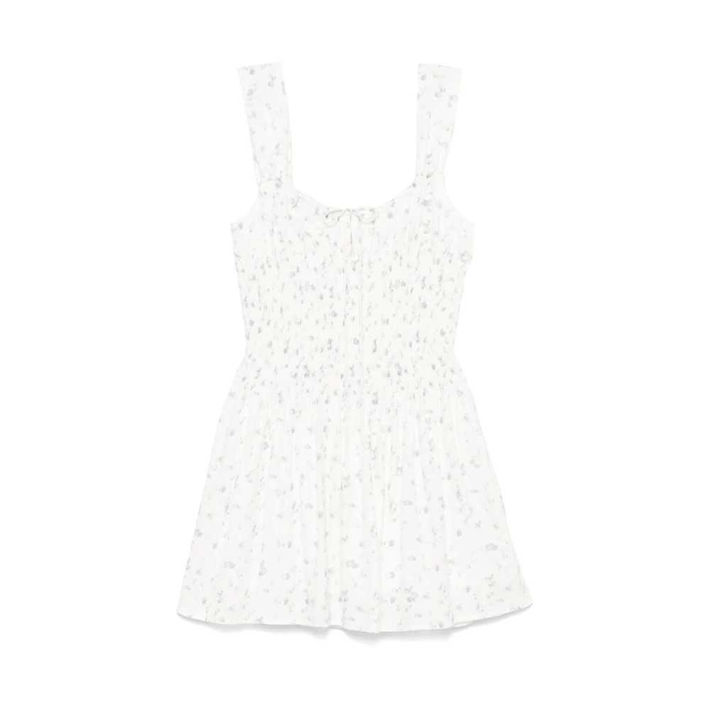 Faithfull the Brand Witte Mouwloze Jurk met Wijd Uitlopende Rok White Dames