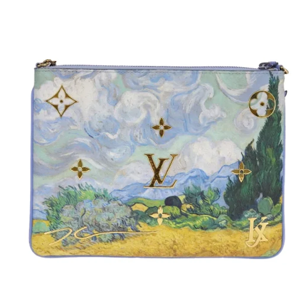 Louis Vuitton Vintage Pre-owned Leather pouches Blue Dames