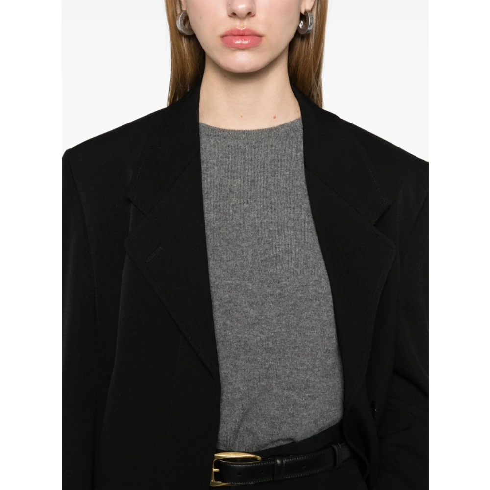 Max Mara Grijze Kasjmiertrui Geborstelde Brei Gray Dames