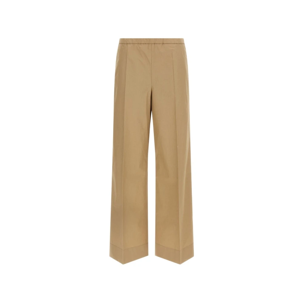 Moncler Women's Beige Wide Trousers, Xs, Wide Trousers