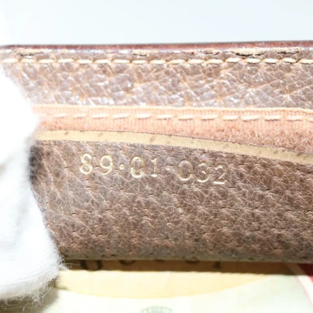 Gucci Vintage Pre-owned Leather clutches Beige Dames