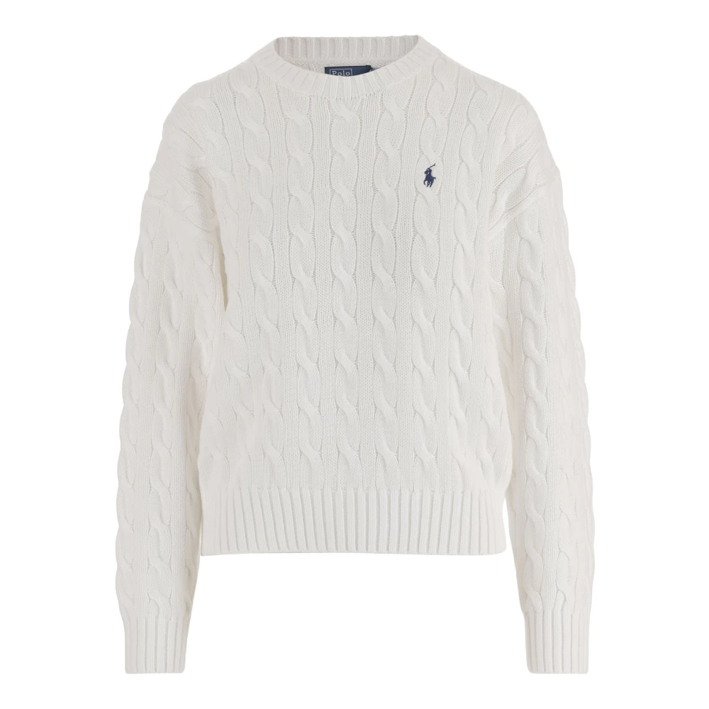Polo Ralph Lauren Women's White Cable Knit Sweater