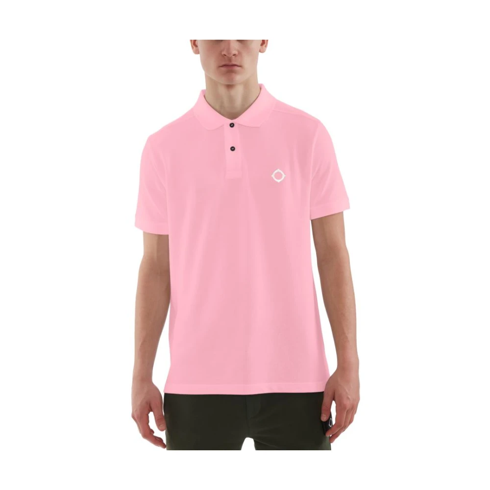 Ma.strum Pique Polo Candy Korte Mouw Pink Heren