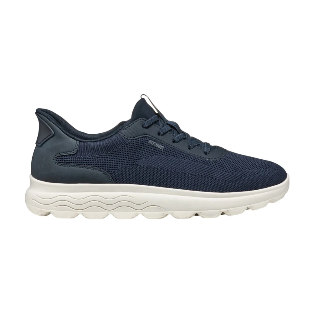 Geox Men's Blue Sneakers, 7 Uk, Casual Textile Trainers With 3Cm Rubber Sole