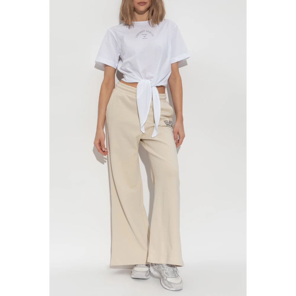 Emporio Armani EA7 Sweatpants uit de collectie Beige Dames