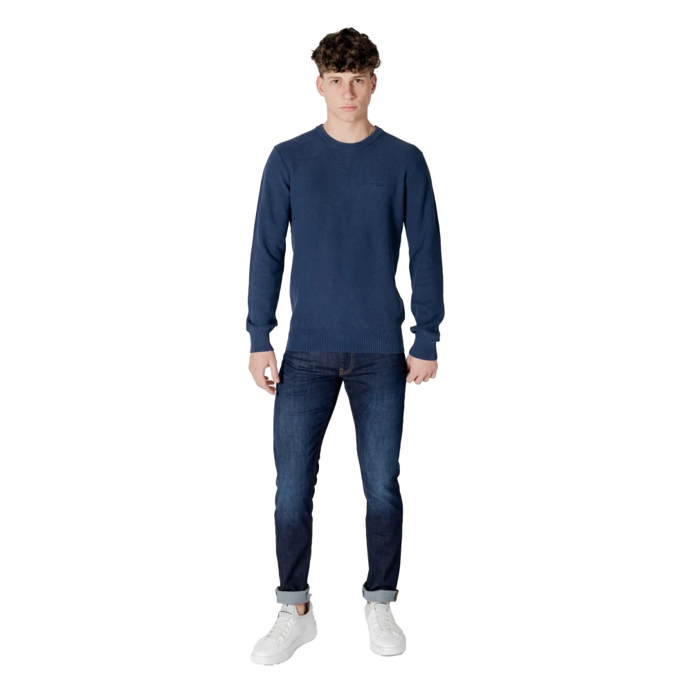Guess Stijlvolle Heren Katoenen Sweatshirt Collectie Blue Heren