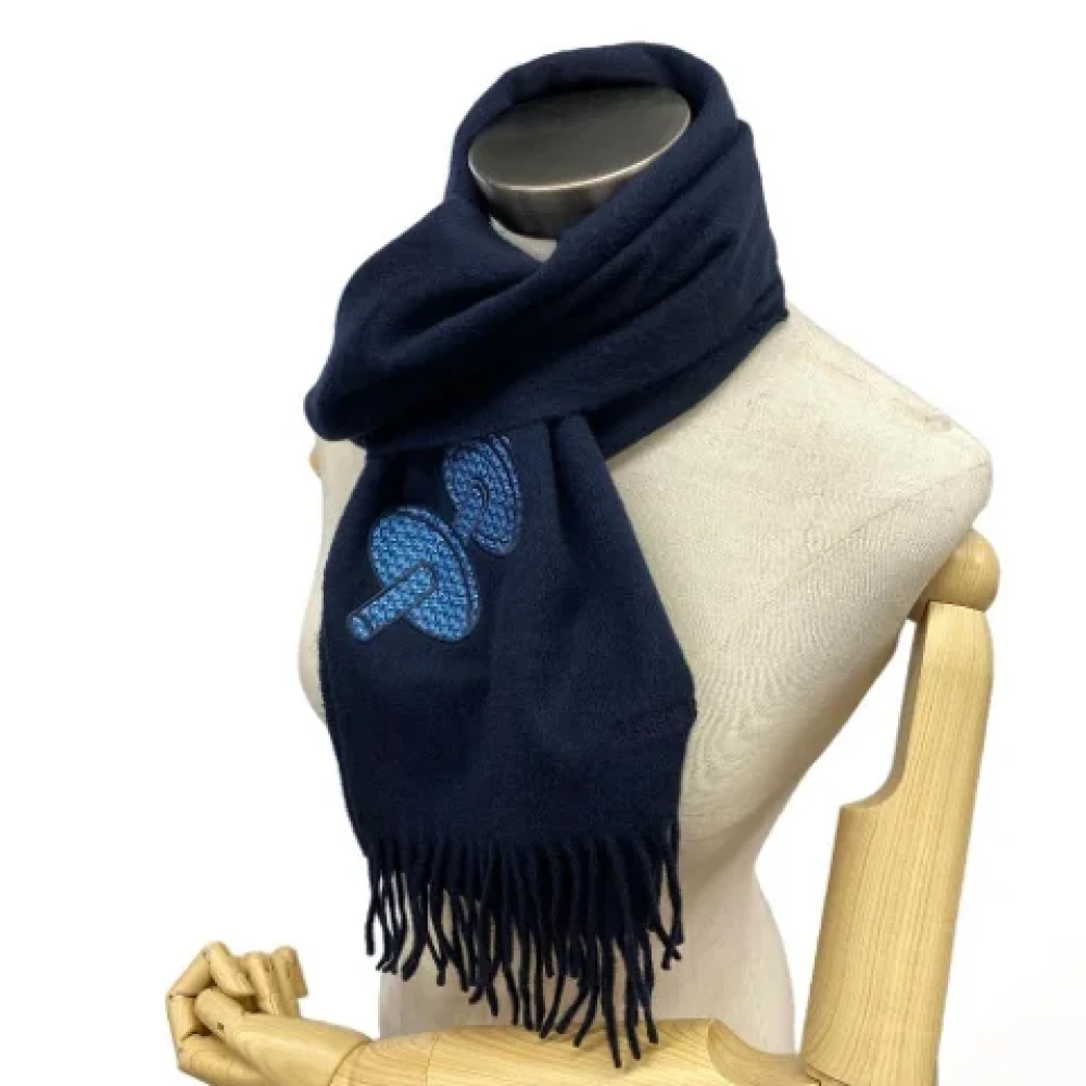 Hermès Vintage Pre-owned Fabric scarves Blue Heren
