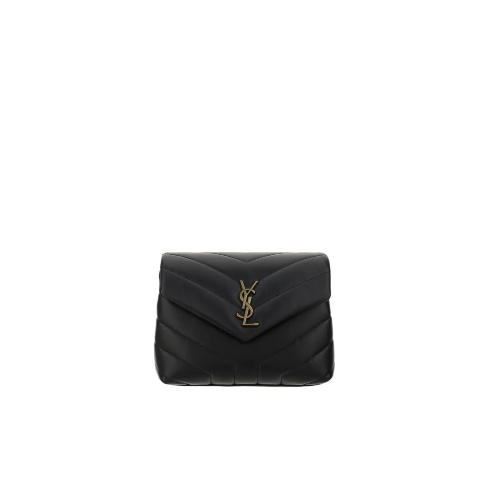 Saint Laurent Gewatteerde Kalfsleren Schoudertas Black Dames