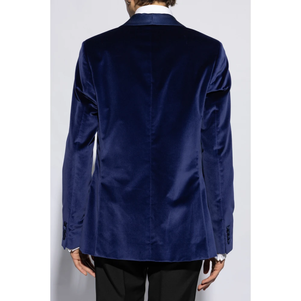 Paul Smith Fluweel Blazer Blue Heren