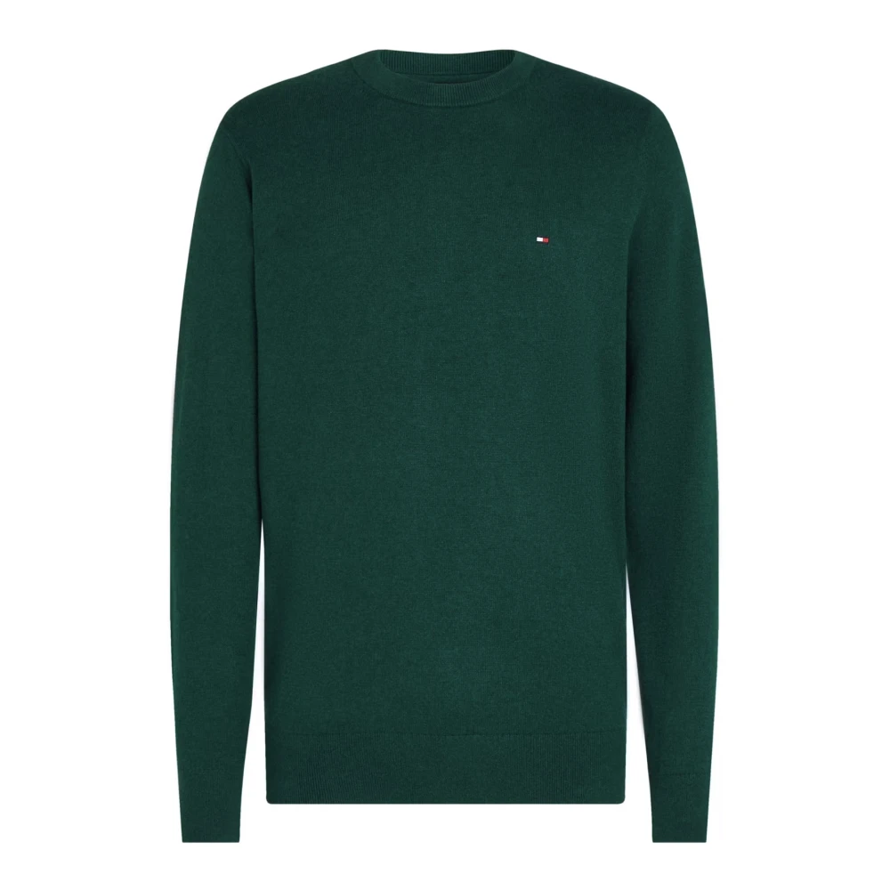 TOMMY HILFIGER Heren Truien & Vesten Pima Org Ctn Cashmere Crew Neck Donkergroen