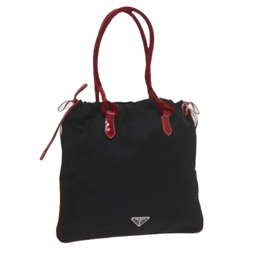 Prada Vintage Pre-owned Nylon handbags Black Dames