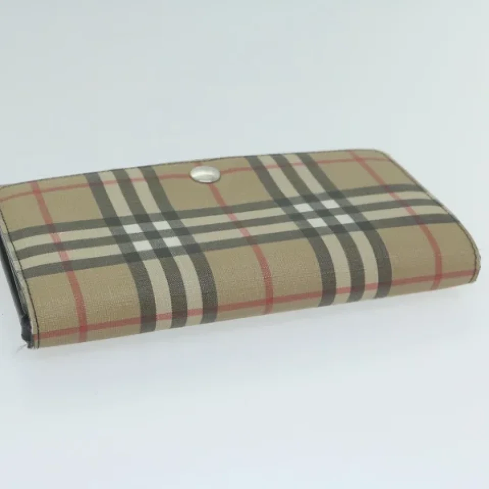 Burberry Vintage Pre-owned Leather wallets Beige Dames