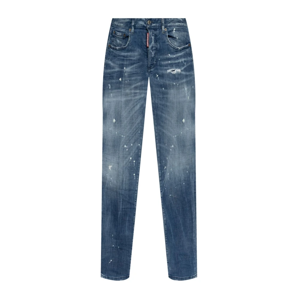 Dsquared2 Women's Dark Clean Wash Waist Flare Jeans Medium