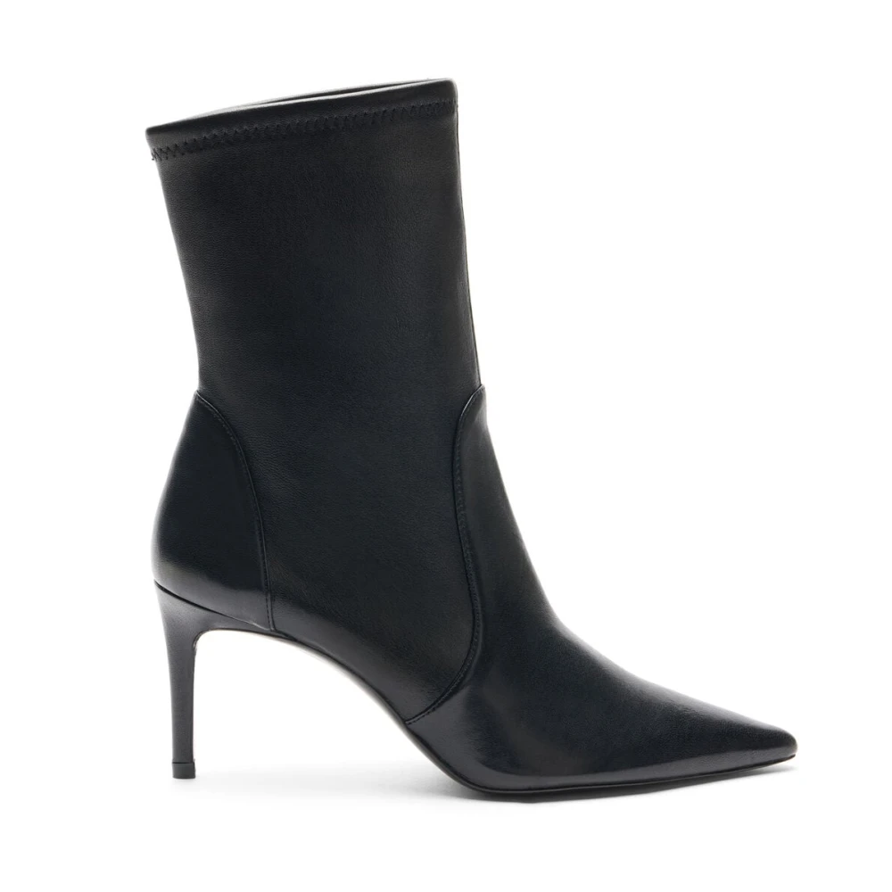 Stuart Weitzman Women's Black Stuart Power Bootie 75 - Heeled Boots - 7 1/2 Uk - Shoes