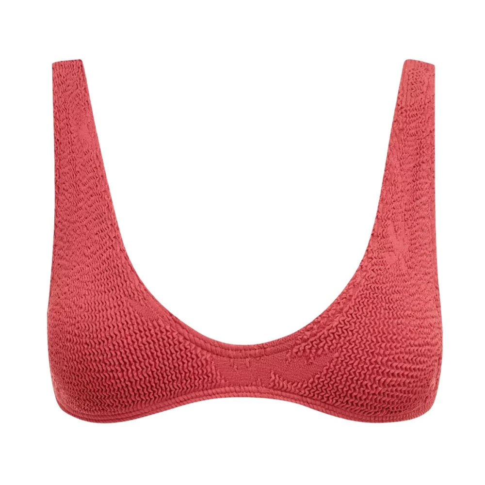 Bond-Eye Women's Red Palm Print Bikini Top - Bikinis - One Size - Swimwear