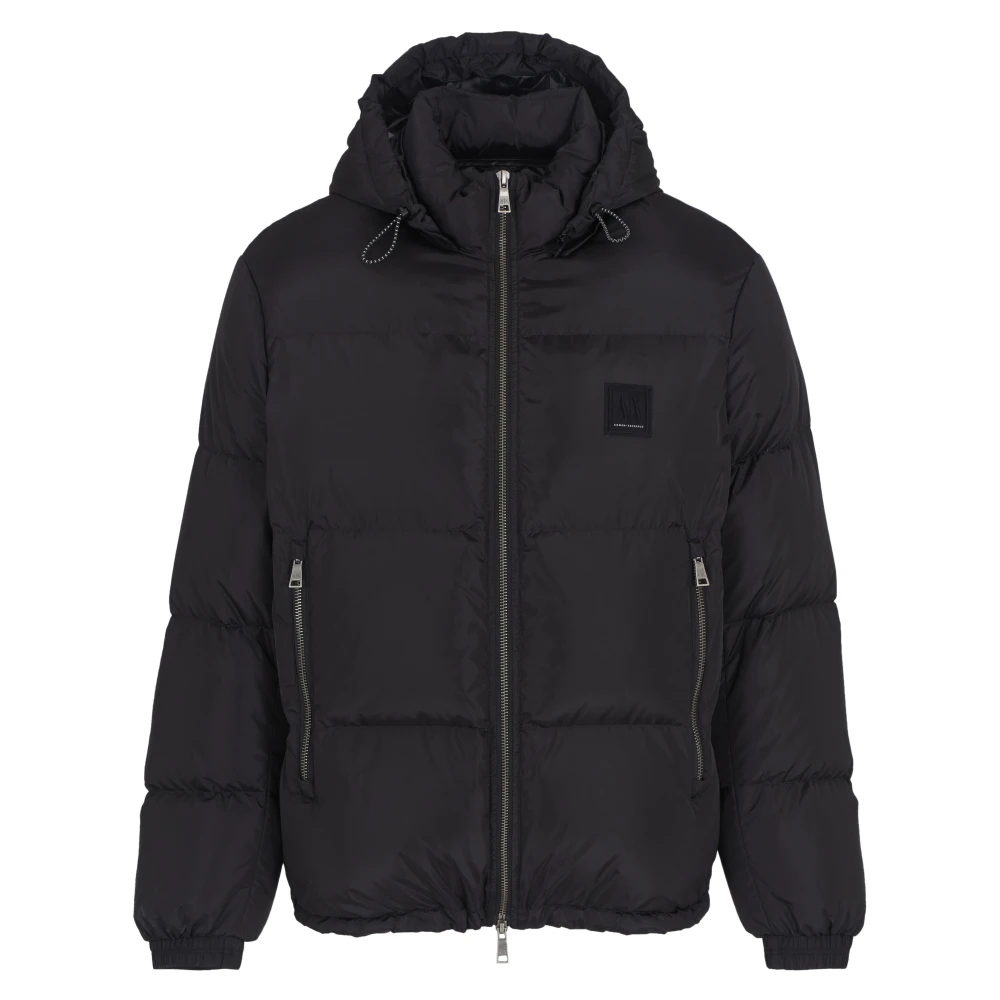 Armani Exchange Herren Schwarz Jacken, K, Lgröße: