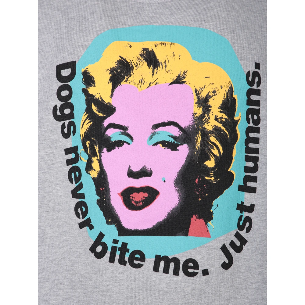 Comme des Garçons Grijze Sweatshirt Ronde Hals Front Print Gray Heren