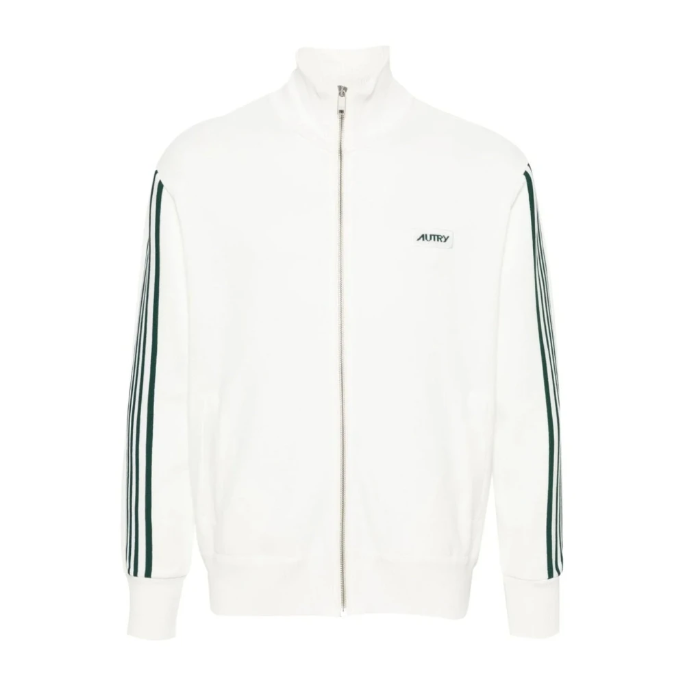 Autry Women's Beige Logo Jacket - Zip-Throughs - L - Sweatshirts & Hoodies