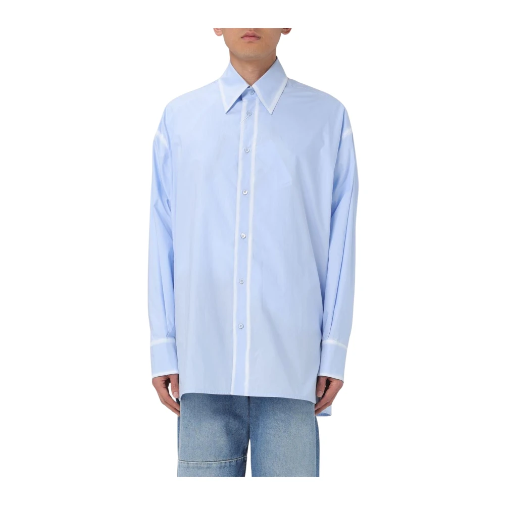 Mm6 Maison Margiela Uomo Blu Magliette, L, New,