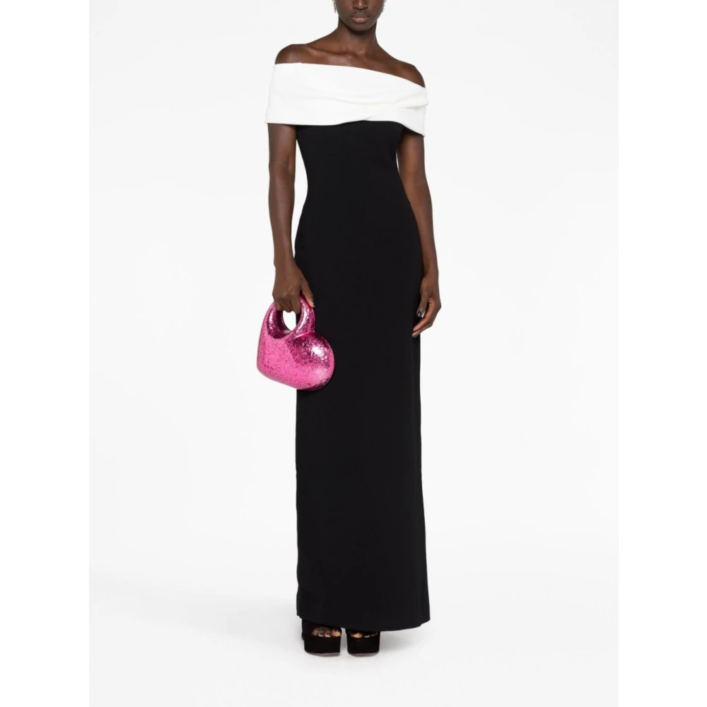 Solace London Eva Off-Shoulder Maxi Jurk Black Dames