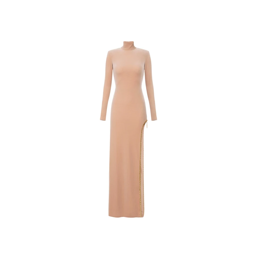 Elisabetta Franchi Pink Gowns, Female, M, Elegant Dress Abito