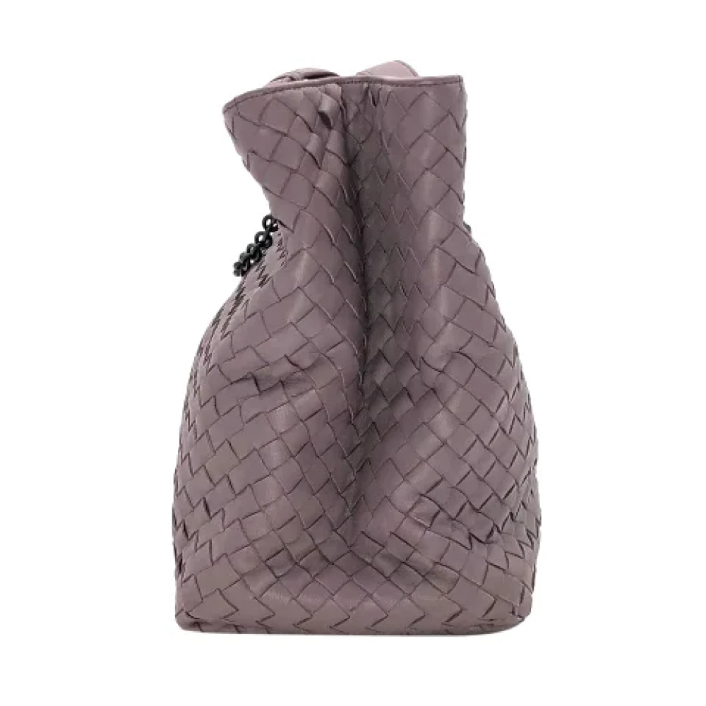 Bottega Veneta Vintage Pre-owned Leather shoulder-bags Purple Dames