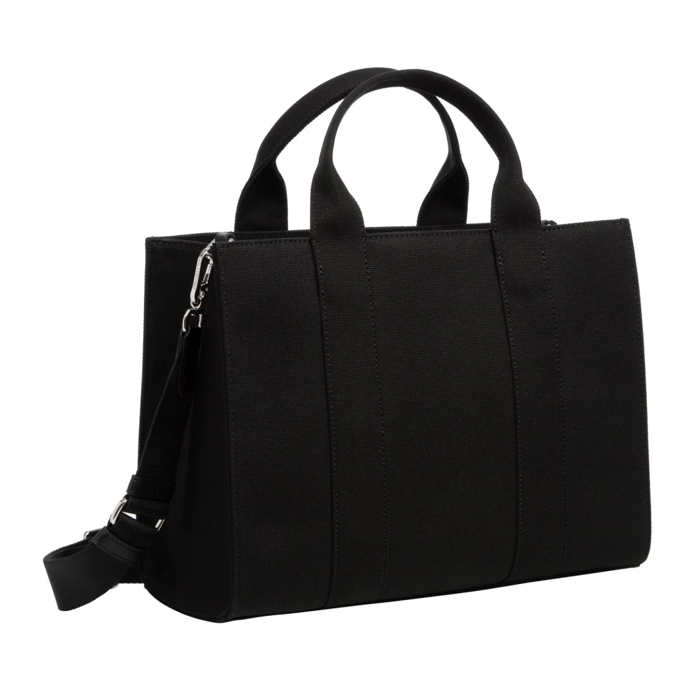 Karl Lagerfeld Gestreepte Tote tas met verstelbare band Black Dames