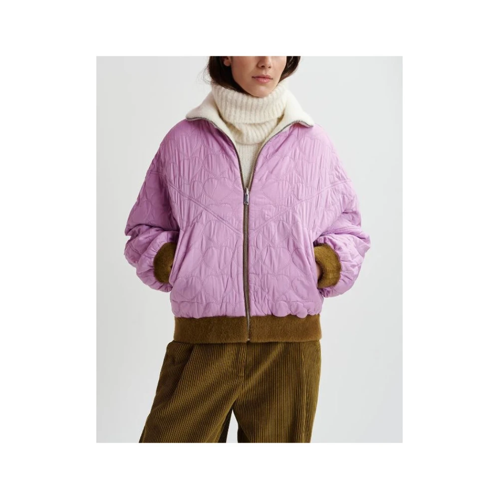 Essentiel Antwerp Omkeerbare Oversized Hart Gewatteerde Jas Multicolor Dames