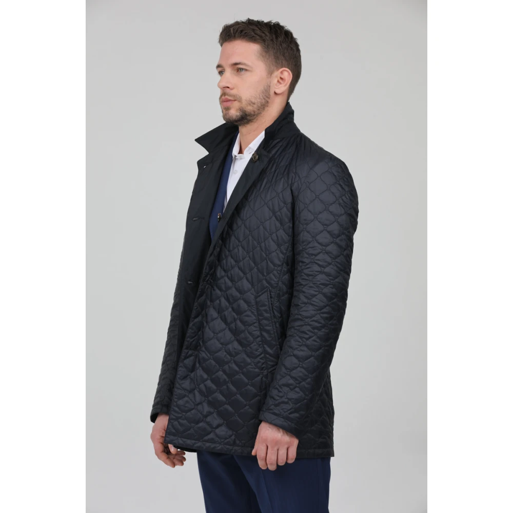 Gimo's Omkeerbare nylon jas met Thermore voering Blue Heren