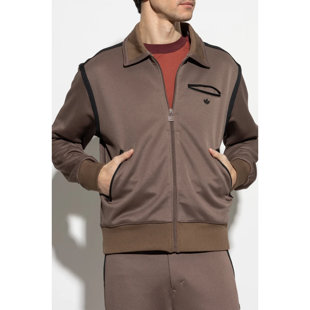 adidas Originals Sweatshirt met logo-vormige applicatie Brown Heren