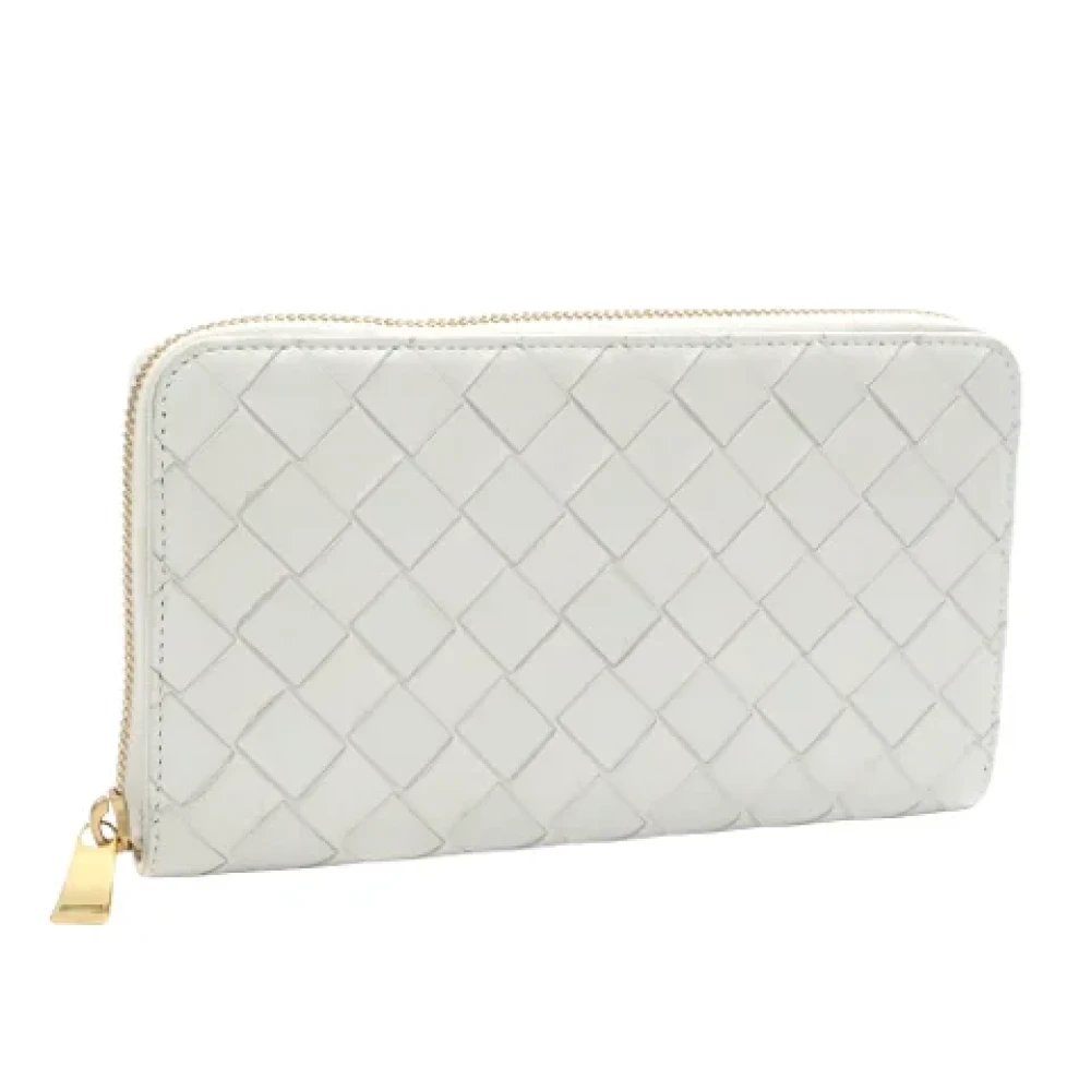 Bottega Veneta Vintage Pre-owned Leather wallets White Dames