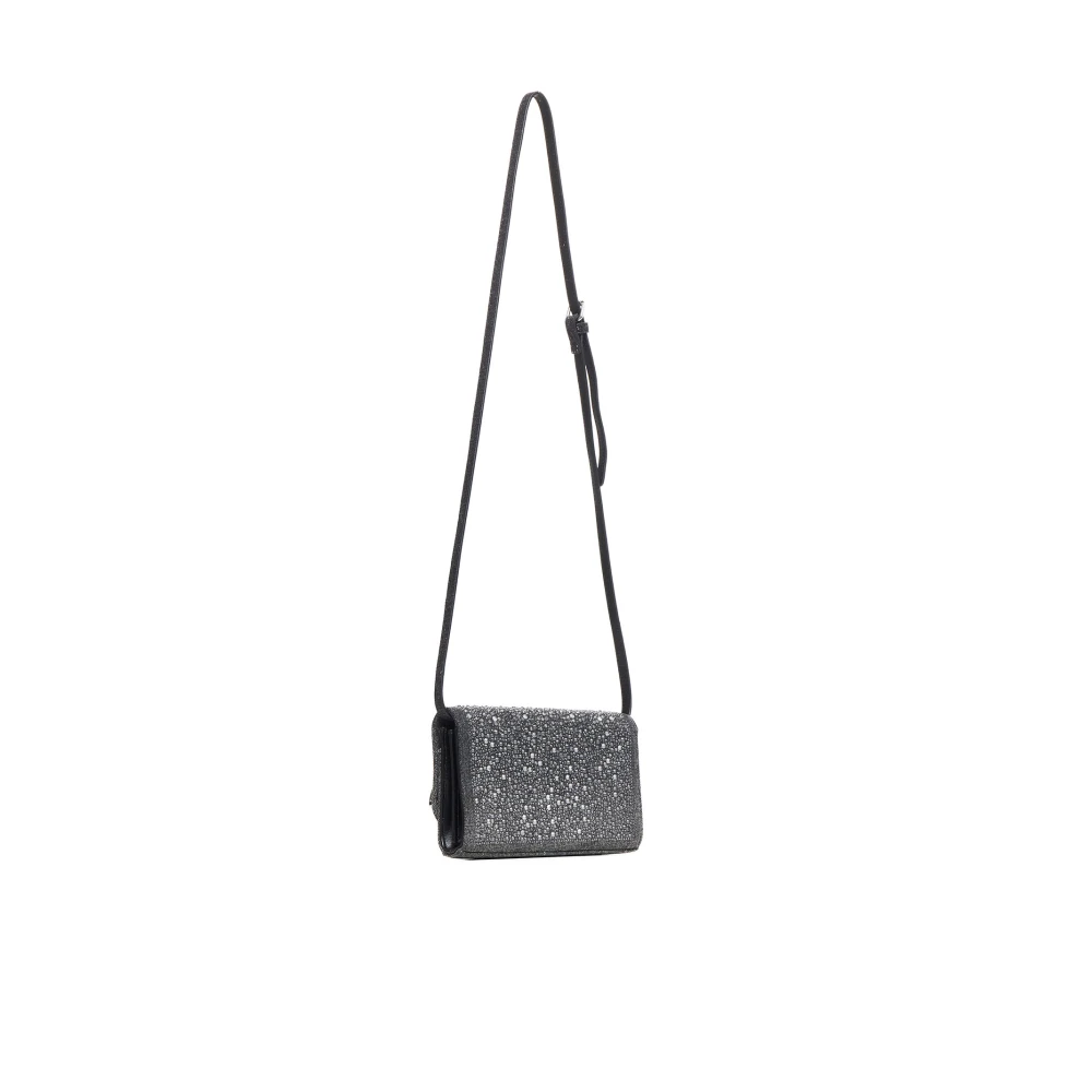 Diesel Rhinestone Embellished Wallet Bag Black Dames