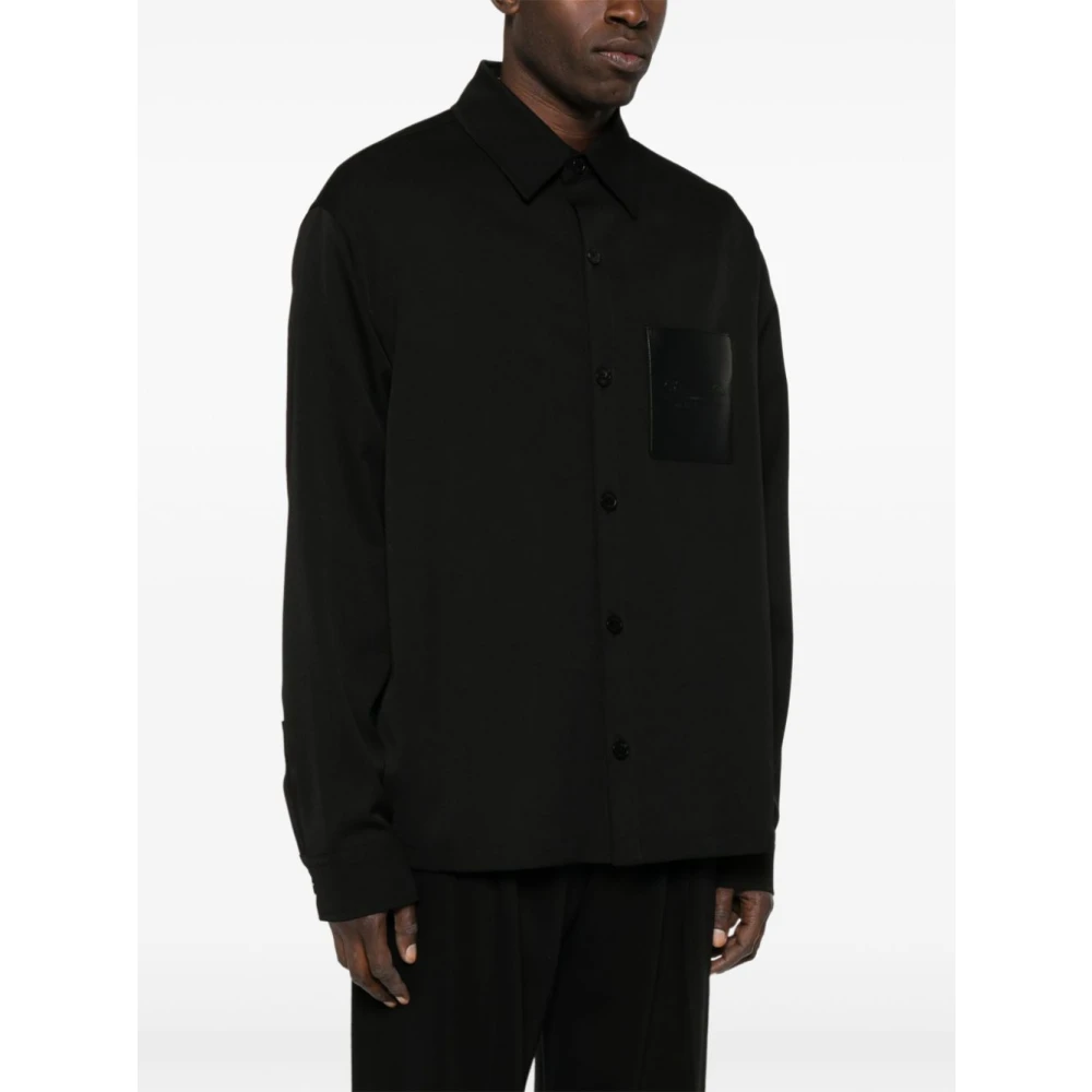 Balmain Zwarte Knoopshirt Klassieke Stijl Black Heren