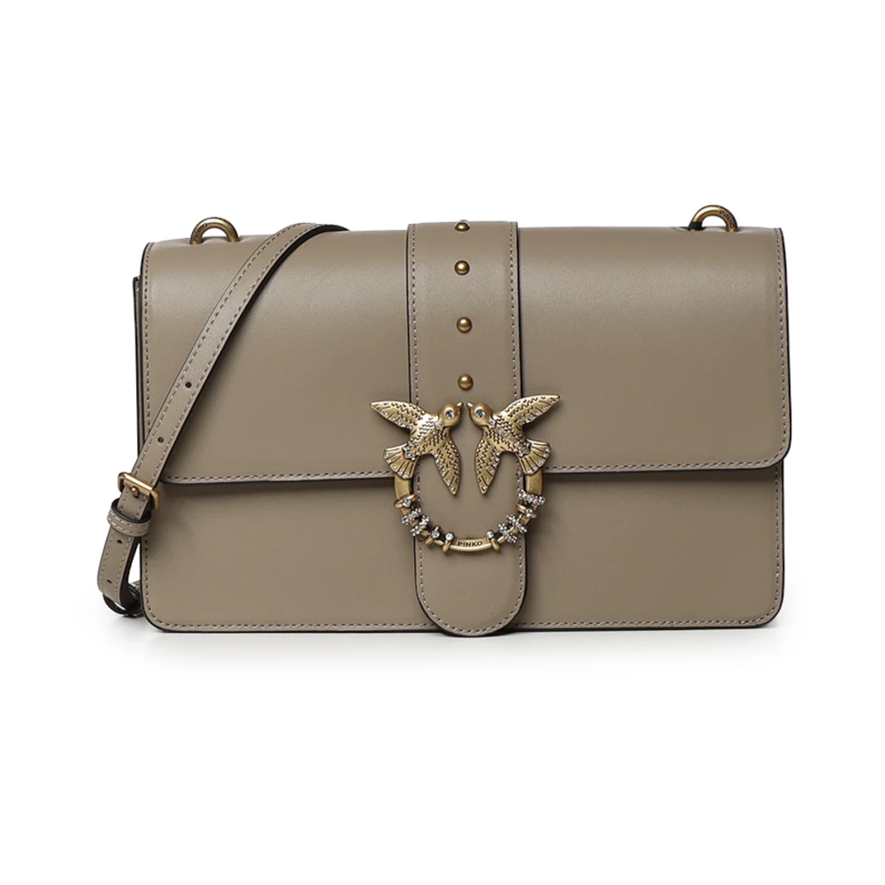 Pinko Vrouw Groente Tassen Dames, Groen, One Size, Leer, Love One Classic