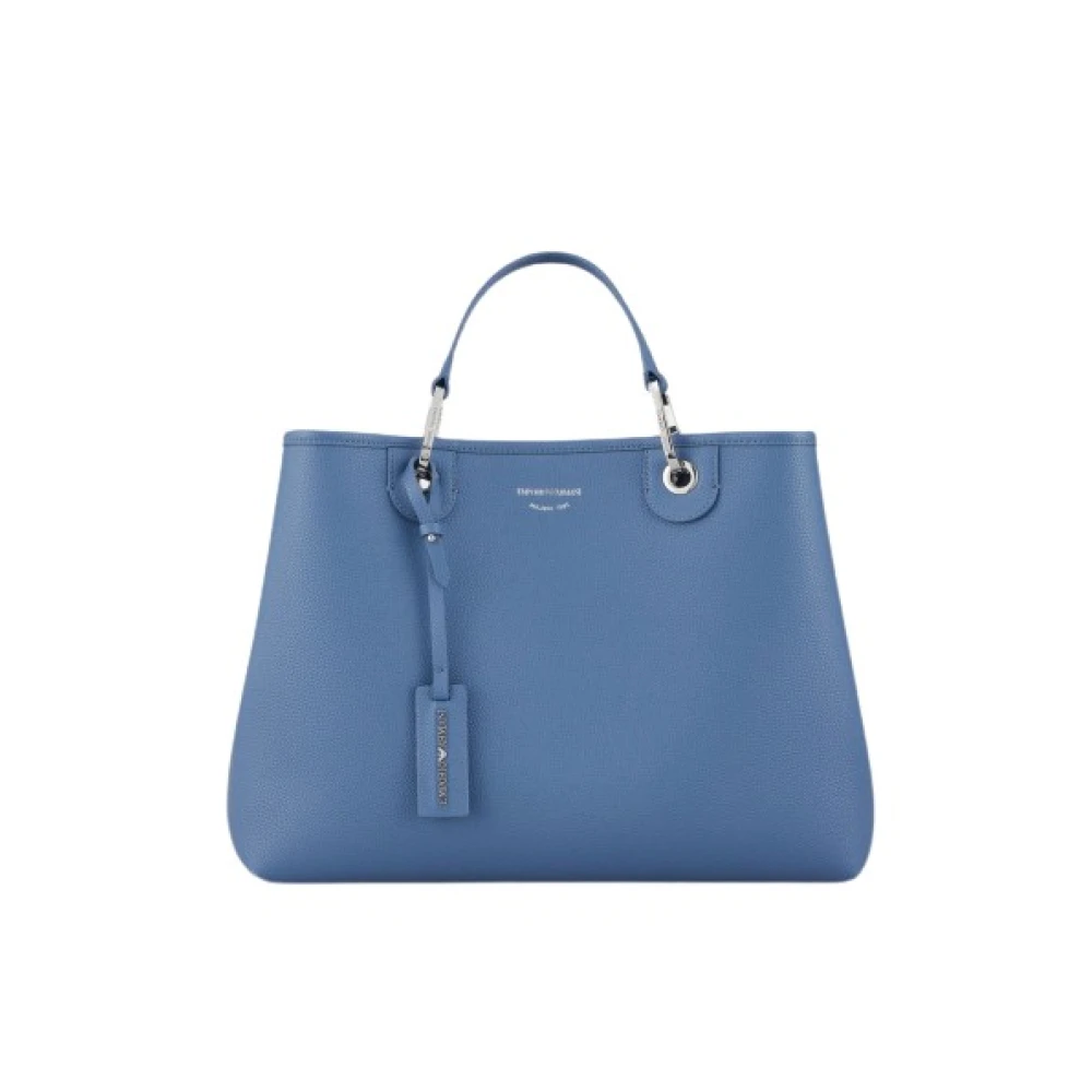 Emporio Armani Grote Tote Tas van Zacht Imitatieleer Blue Dames