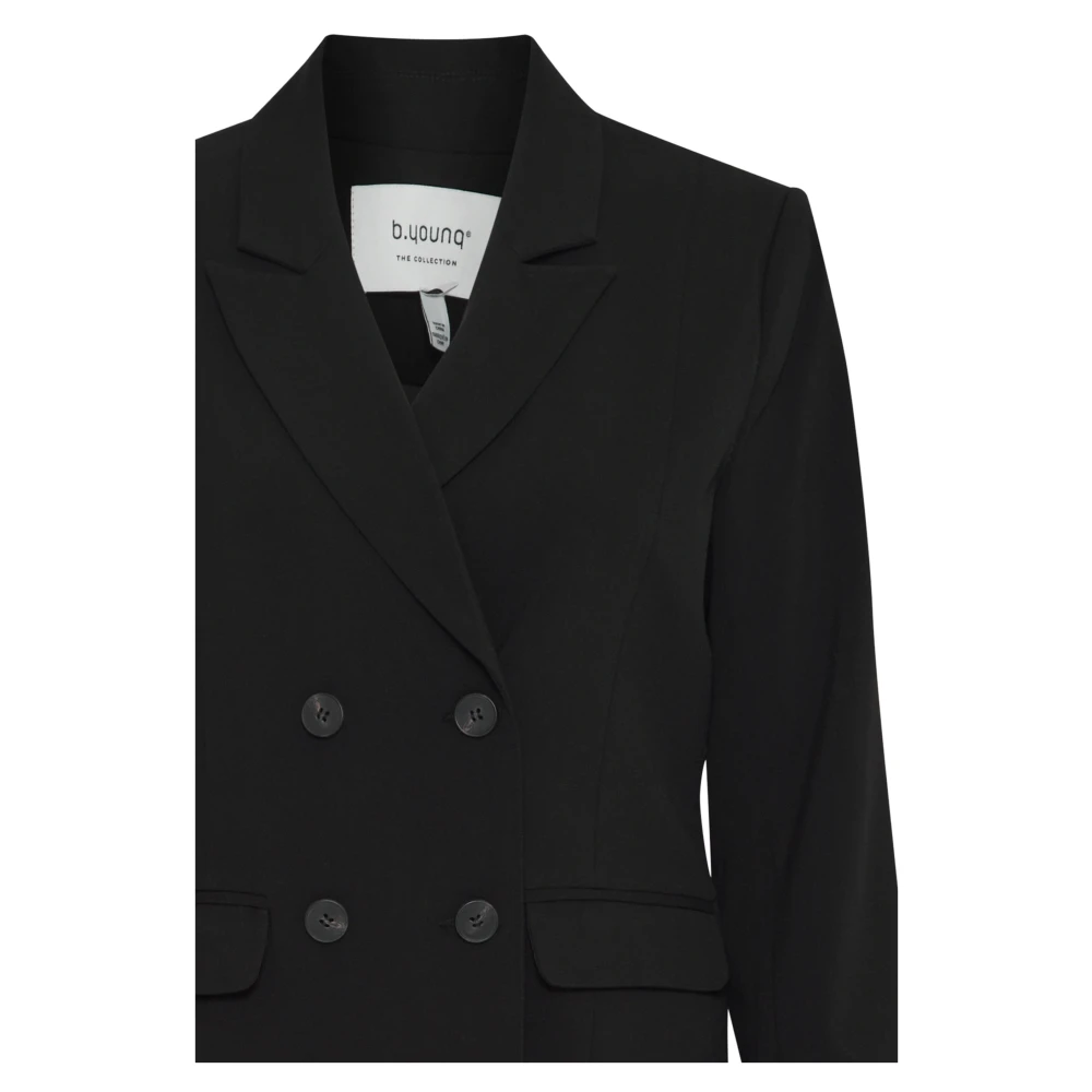 B.Young Getailleerde Blazer Jurk Black Dames