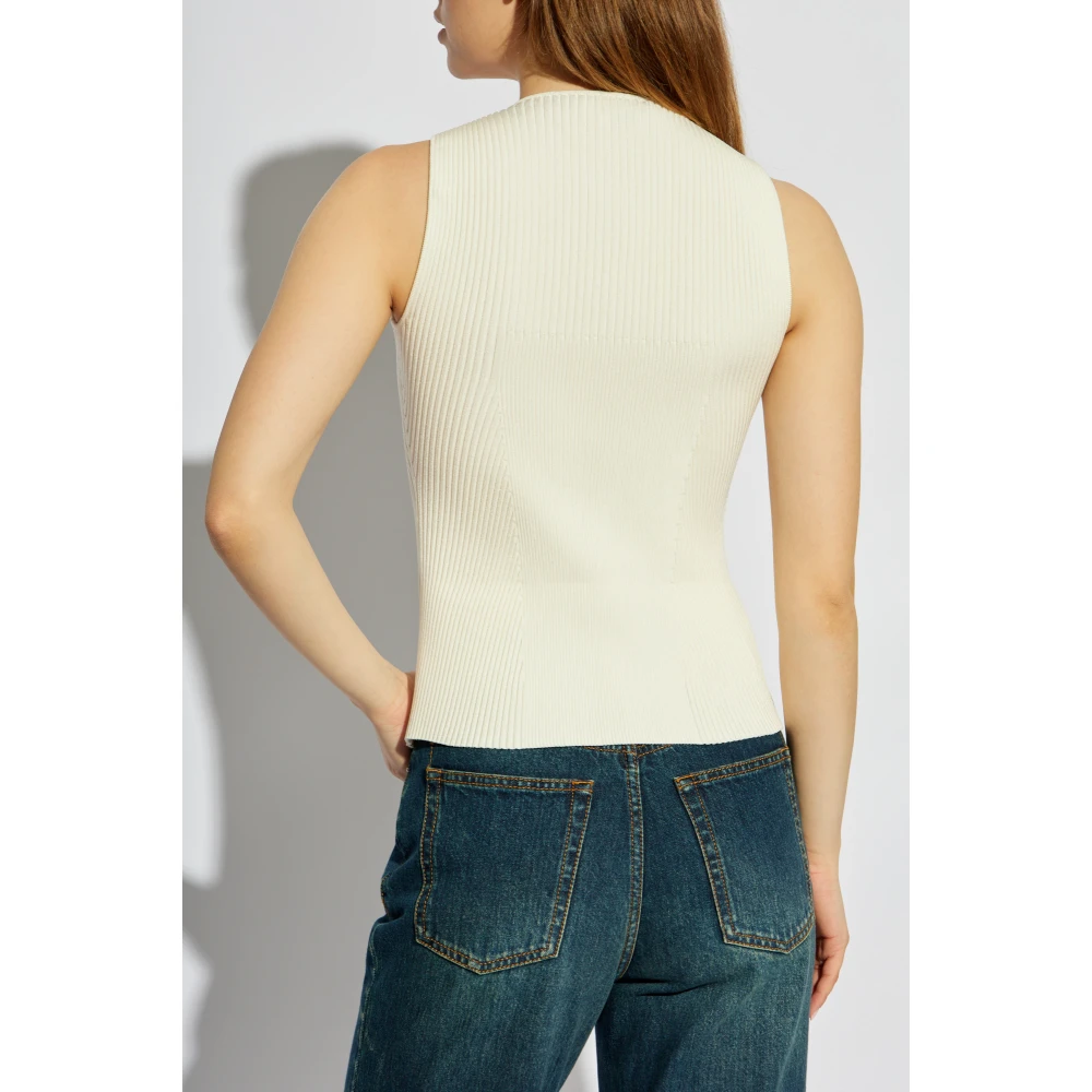 alexander mcqueen Cropped top Beige Dames
