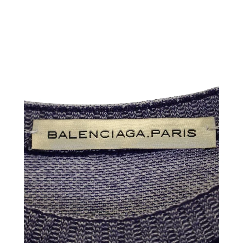 Balenciaga Vintage Pre-owned Wool tops Blue Dames