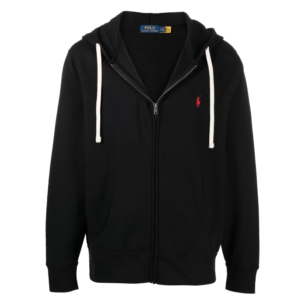 Ralph Lauren Hoodie med dragkedja och Polo Pony Black, Herr